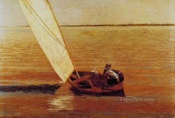 トーマス・イーキンス Painting - セーリング・リアリズムの海景 トーマス・イーキンス